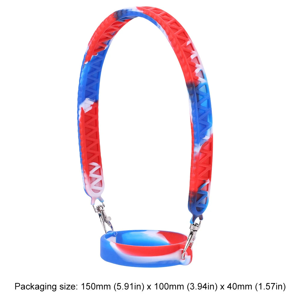 Silicone Water Bottle Strap Fit Most 8-40oz Bottle Water Bottle Sling Water Bottle Holder for Stanley Cup Accessories