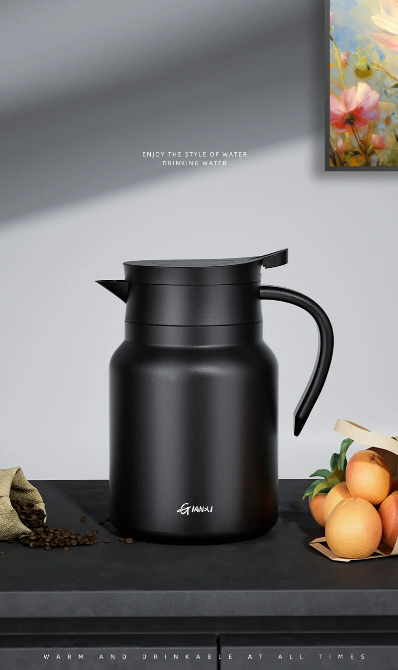 GIANXI 1000ML Keramik-Teekanne mit Innenfutter für Tee, Haushaltsfilterkaffeekanne mit Griff, Kaltwasserkessel, Kaffee- und Teegeschirr