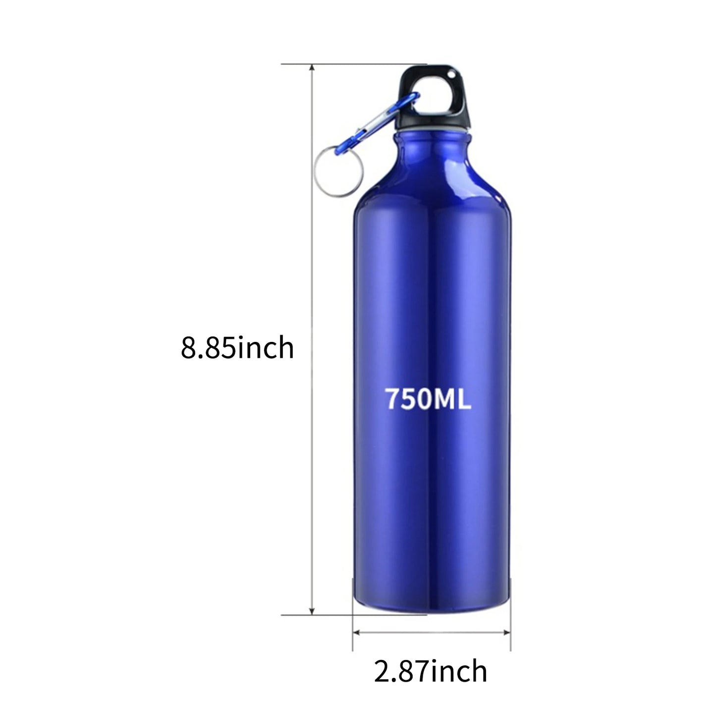 750 ml Aluminium-Outdoor-Fahrrad-Sport-Wasserflasche, Wasserkocher, Trinkbecher, auslaufsicherer Wasserkrug für Reisen, Laufen, Camping