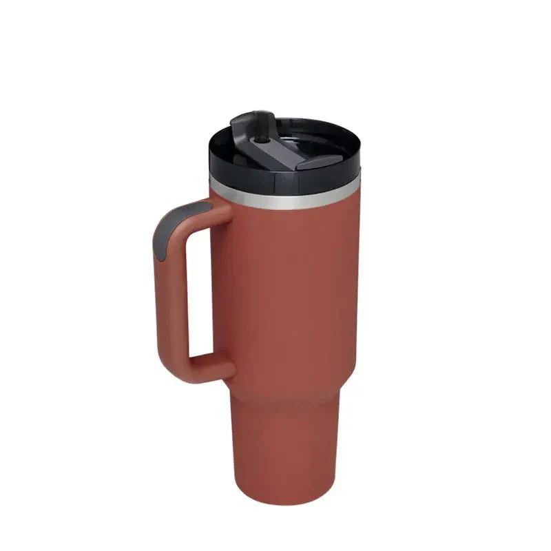 40oz Mug Tumbler With Handle Insulated Tumbler With Lids Straw Stainless Steel Coffee Tumbler Termos Cup for Travel Thermal Mug - Gabriel