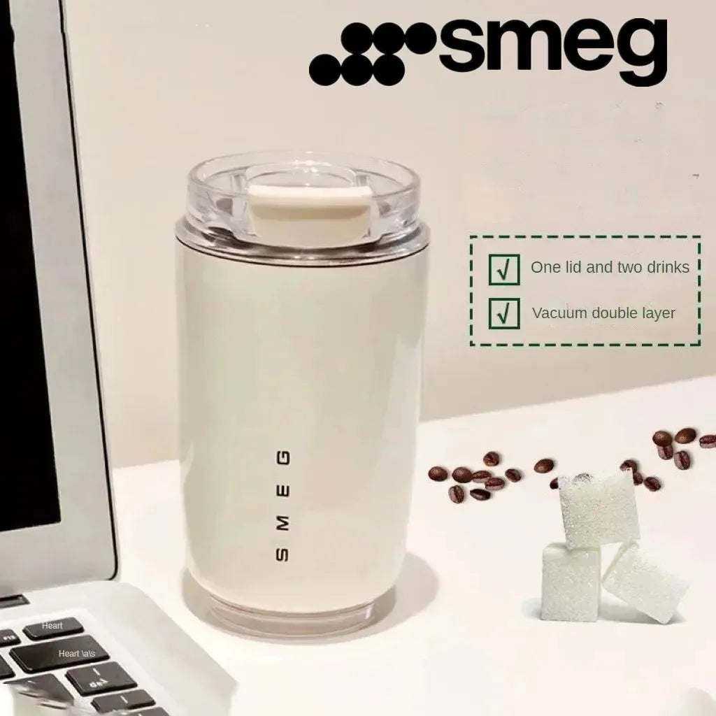 SMEG 240ML/350ML Coffee Mug Portable Ceramics Tumbler Thermos Water Bottle Travel Stainless Steel Car Vacuum Flasks Kett - Gabriel