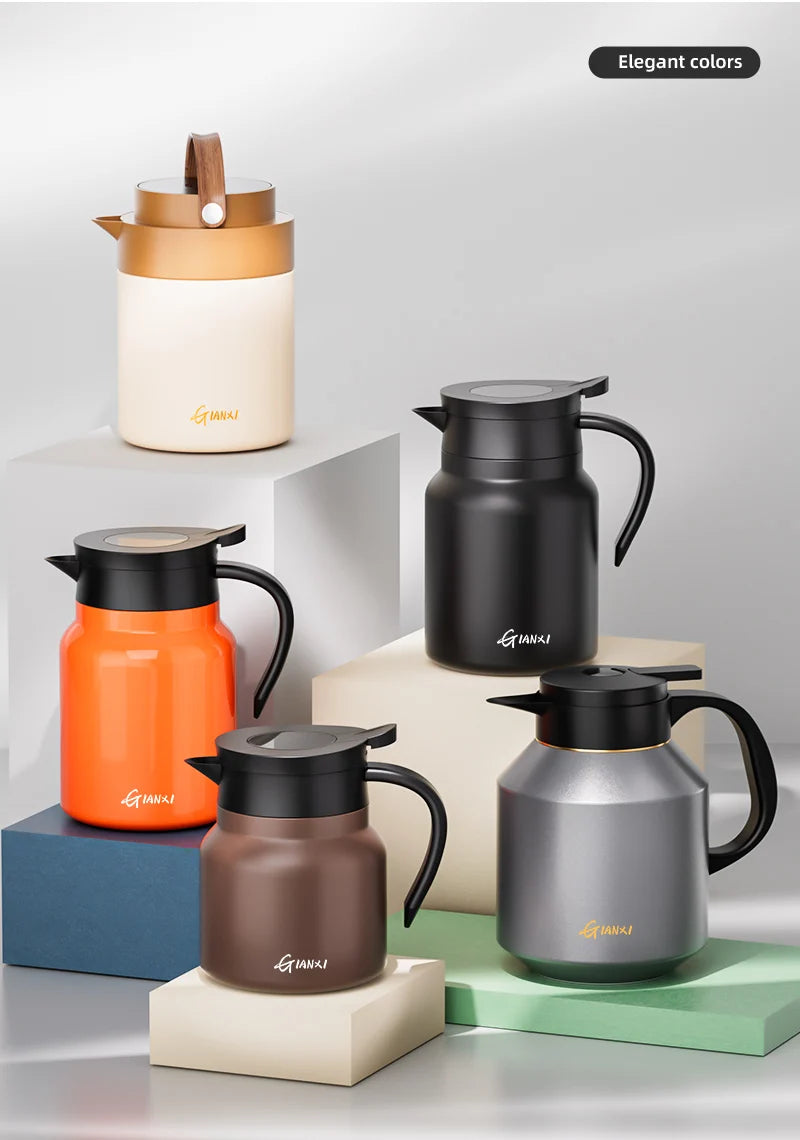 GIANXI 1000ML Keramik-Teekanne mit Innenfutter für Tee, Haushaltsfilterkaffeekanne mit Griff, Kaltwasserkessel, Kaffee- und Teegeschirr