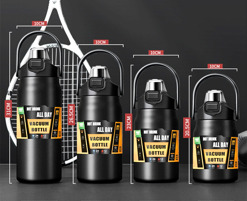 1.5L Stainless Steel Thermo Bottle Large Capacity Thermo Water Portable Vacuum Mug Thermos 1500ml Insulated Cup Tumbler