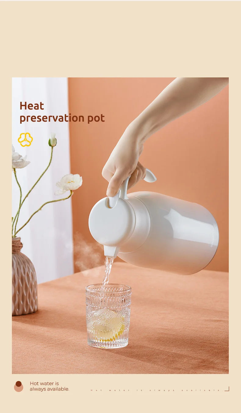 Insulation Kettle Household Long Term Insulation Thermos Bottle Large Capacity Glass Inner Leakproof Insulation Water Pot