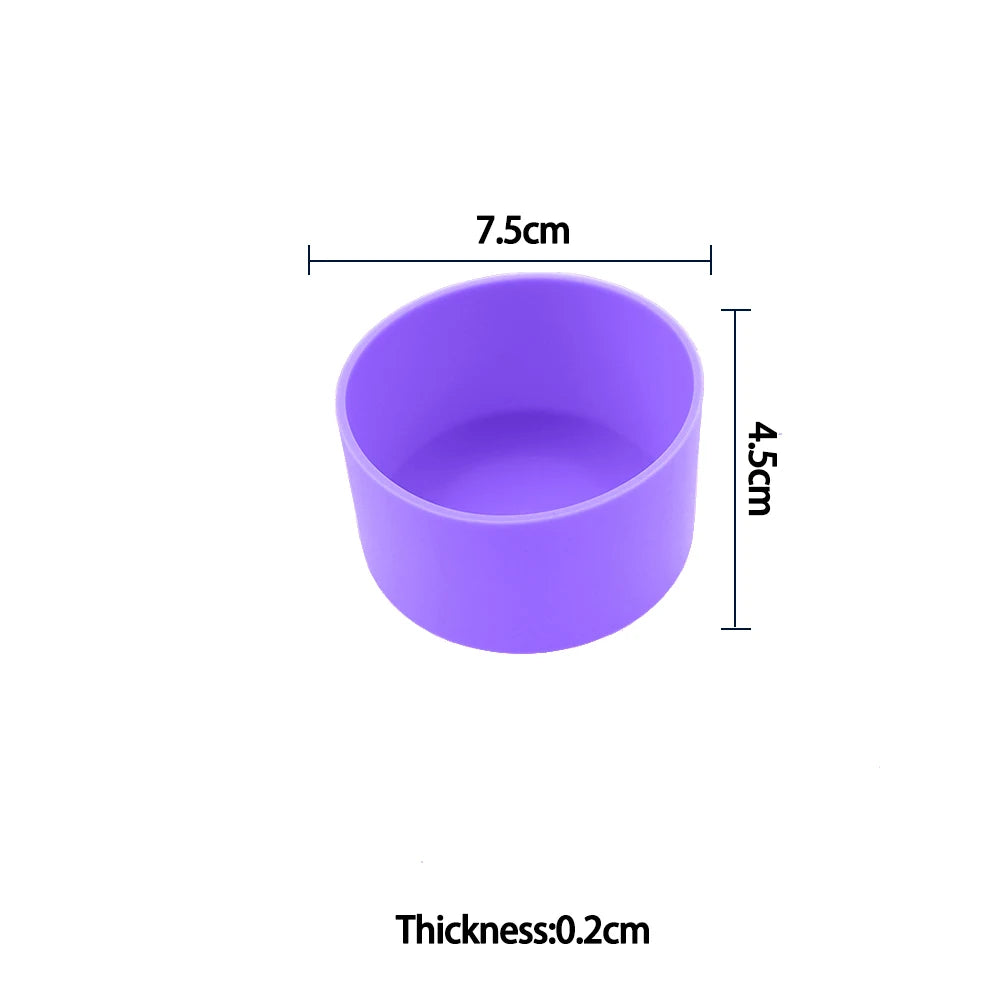 For Better Life, 1 Stück, 7,5 cm, weiche Silikon-Becherbodenhülle, Schutzhülse für Glas, Wasser- und Teeflasche, Anti-Schaden-Zubehör