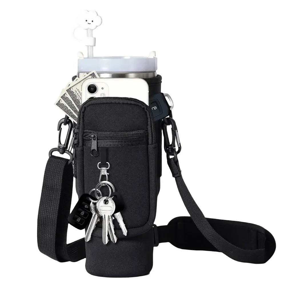 40oz Water Cup Holder Bag Diagonal Straddle Water Cup Shoulder Strap Mobile Phone Bag Card Bag Ordinary Key tool Cup Accessories