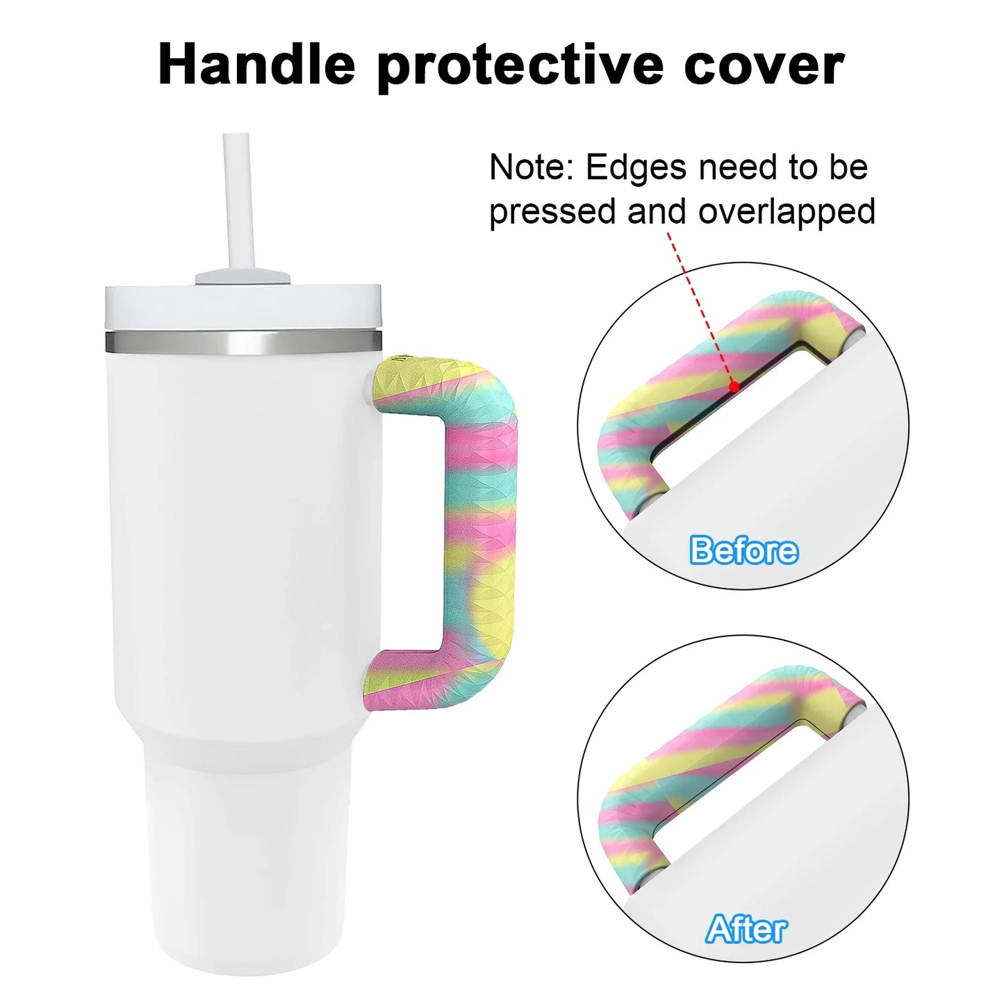 Handle Protector for Stanley Cup 40Oz Stanley Handle Cover Anti Skidding Protect Water Bottle Handle Silicone Cover Accessories