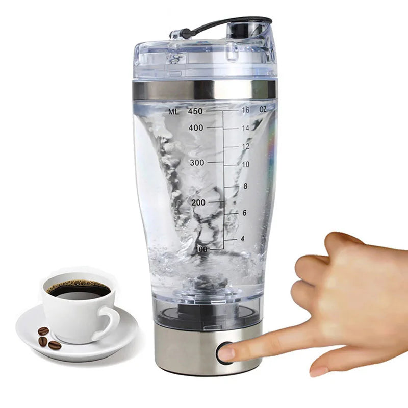 450ml / 600ml Mini USB Electric Automatic Protein Shaker Vortex Mixer Portable Movement Mixing Mixer High-torque Tornado Bottle