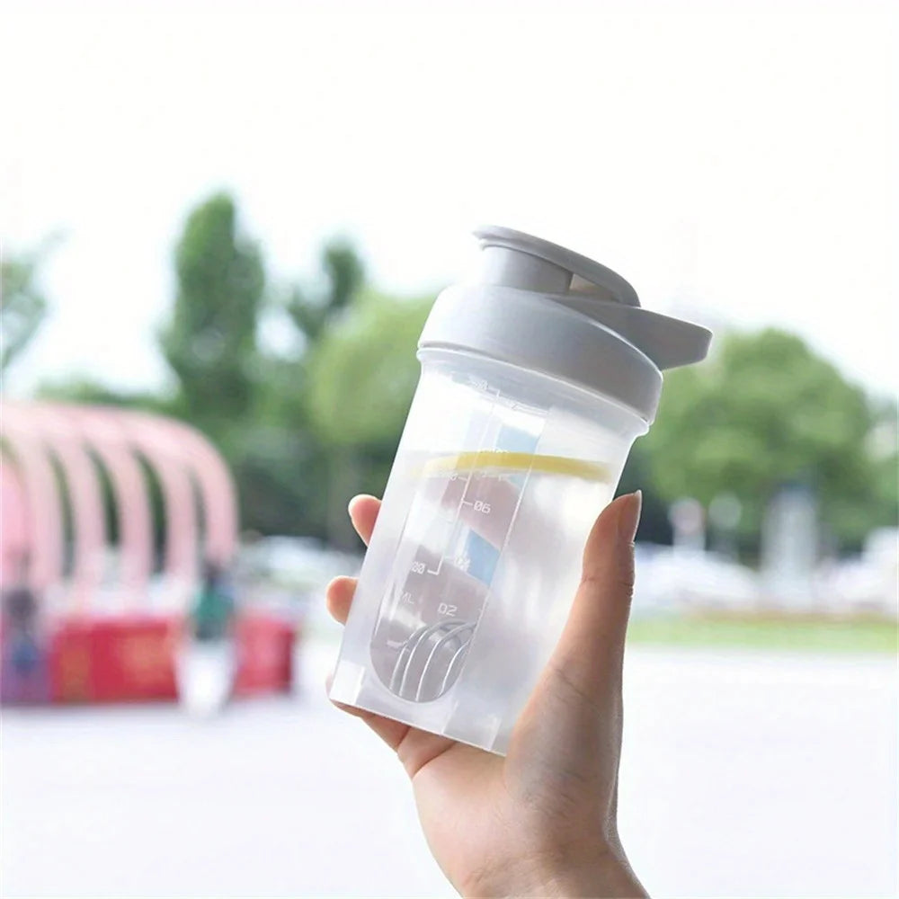 300ml/10.59oz Water Bottle For Drink Plastic Leak Proof Sports Bottles Protein Shaker Water Bottle Mixing Cup Kitchen Drinkware