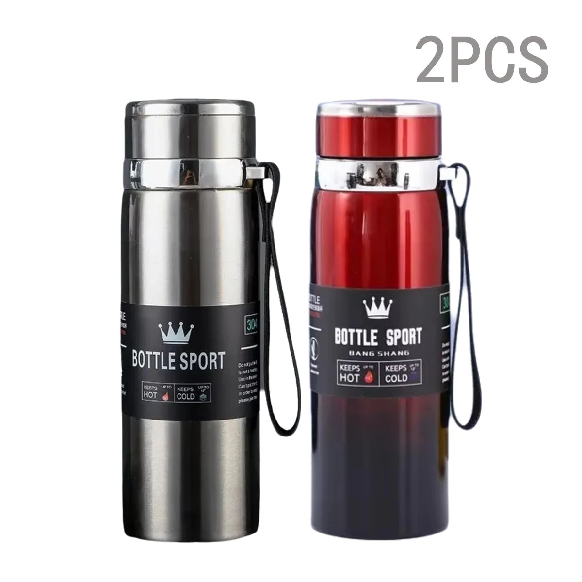 1000ml Thermal Water Bottle Thermos Vacuum Flask Double Stainless Steel Coffee Tea Insulated Cup Leakage-proof for Office