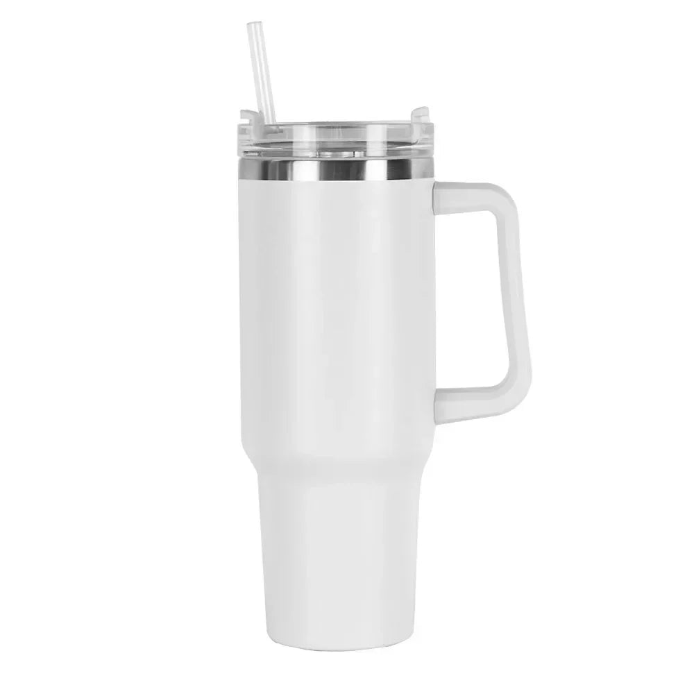 Mug With Lid and Straw Stainless Steel Vacuum Mug Tumbler Keep Cold and Hot Leak Proof Travel Coffee Mug - Gabriel