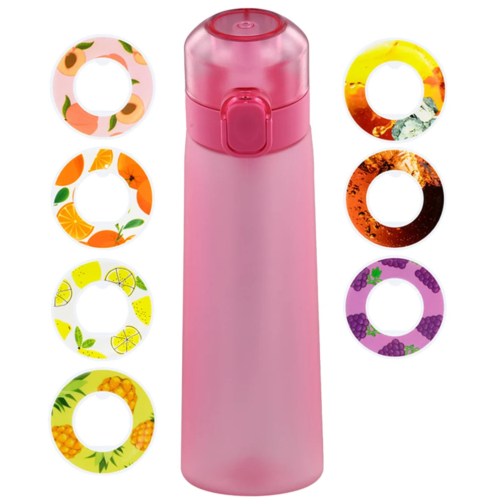 650ML Drinking Cup BPA Free 7 Flavor Pods Scent Flavored Water Bottle Fragrance Smelling Water Bottle for Travel Climbing Hiking