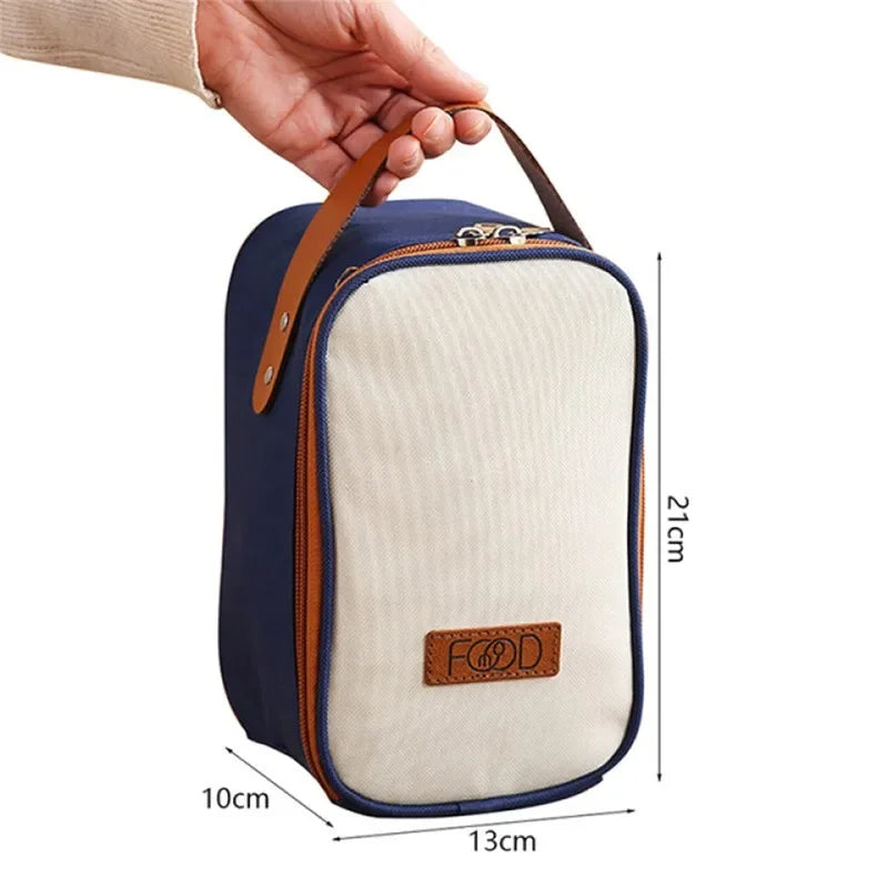 Portable Thermal Insulation Lunch Box Bento Box Adult Lunch Box Set Stainless Steel Vacuum Thermal Lunch Box For Children