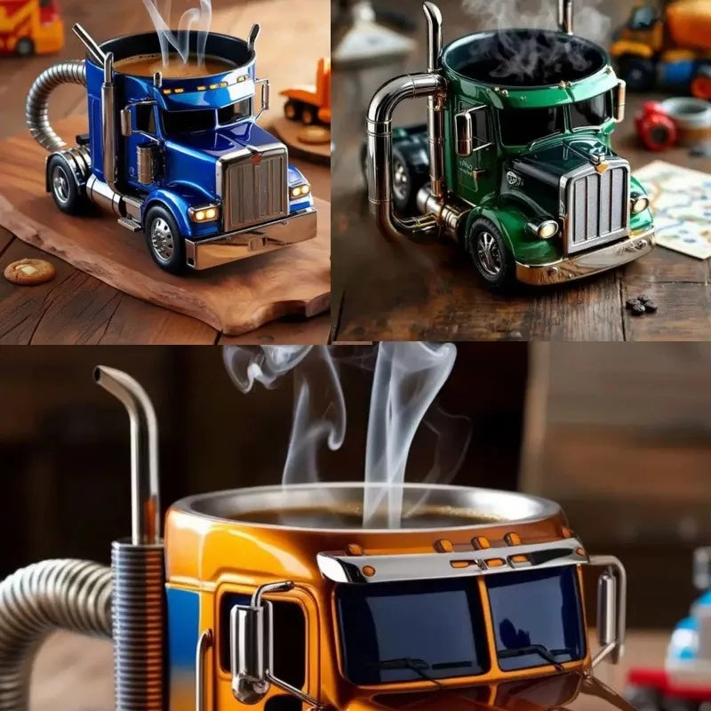 Coffee Cup Semi-Trailer Truck Mug Desktop Home Kitchen Big Trucks Coffee Mugs Ornament Collection Handmade Home Decoration Cups - Gabriel