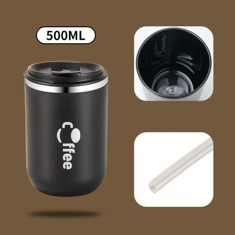 16.9oz Stainless Steel Thermos Cups Coffee Thermal Mug Leak-Proof Travel Car Vacuum Flask Insulated Cup Milk Tea Water Bottle