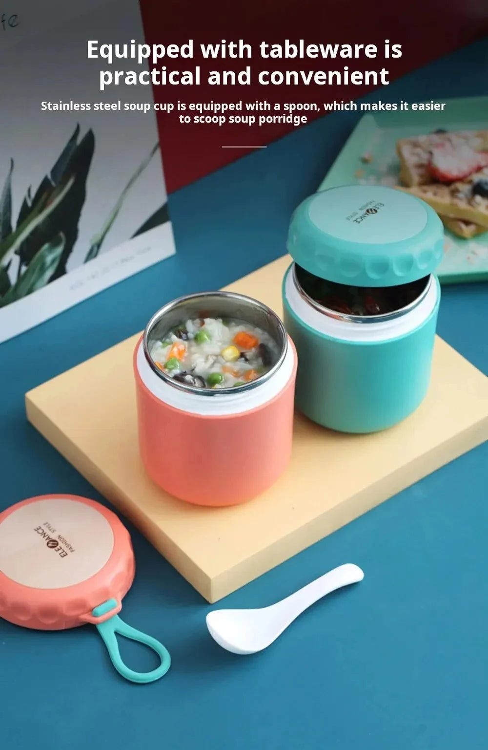 Insulated Food Thermal Jar Soup Cup Thermos Containers Vacuum Stainless Steel Lunch Box Thermo Keep Hot for School Children