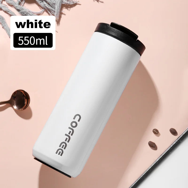 400ml Stainless Steel Thermal Coffee Mug 304 Thermos Mug Leak Proof Portable Travel Thermal Cup Water Bottle Christmas Gifts