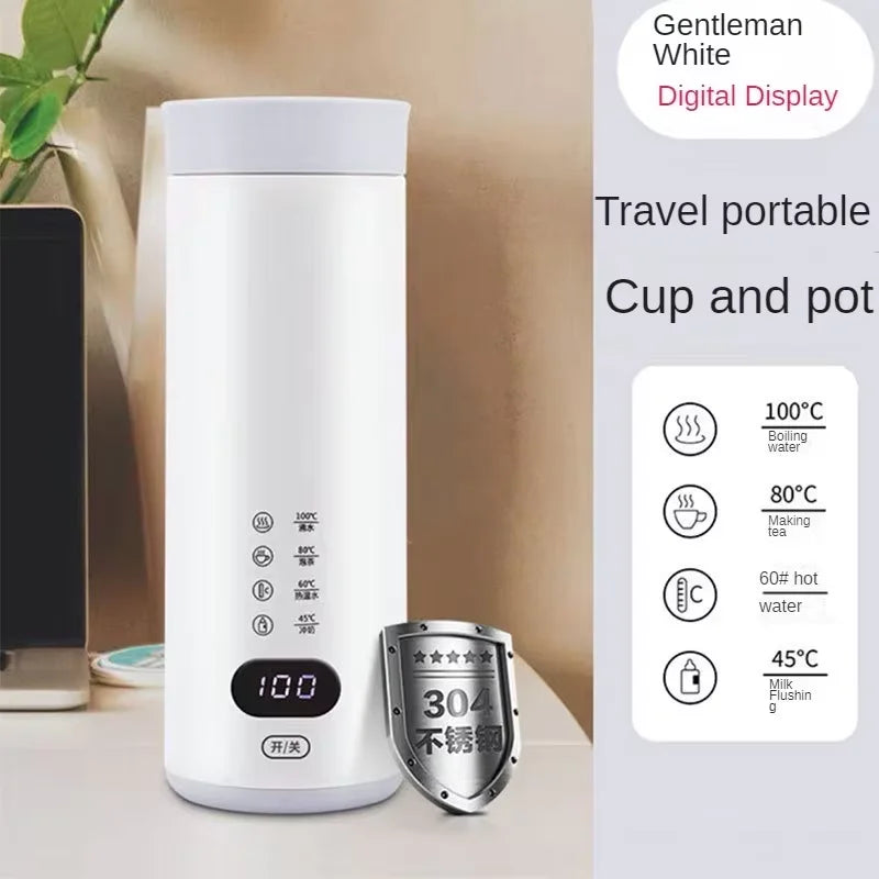 400ML Upgraded portable kettle dormitory household low-power student insulation automatic travel electric heating thermostat cup