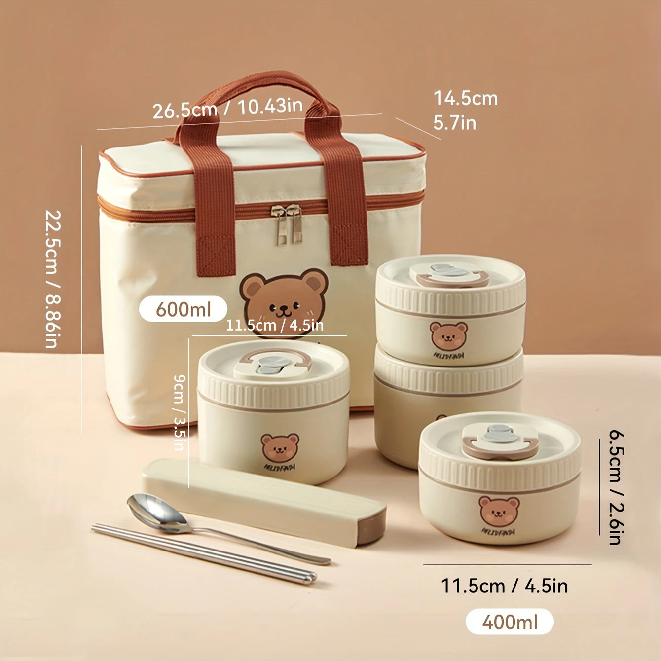 WORTHBUY Lunchbox aus 304 Edelstahl, tragbar, auslaufsicher, für Studenten, mikrowellengeeignet, isolierte Bento-Box mit Griff