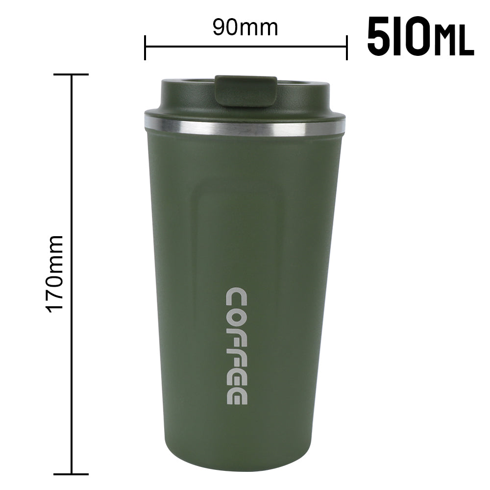 Doppelter Edelstahl-Thermosbecher fürs Auto, Kaffeebecher, Thermo-Café, 380/510 ml, für Tee, Wasser, Kaffee, auslaufsicher, Reise-Thermobecher